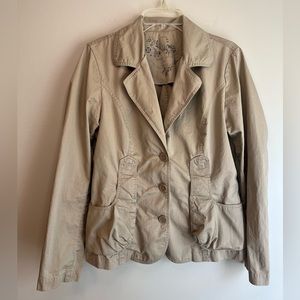 Karen by Karen Kane Size M 100% Cotton Long Sleeve Women’s Tan Utility Jacket